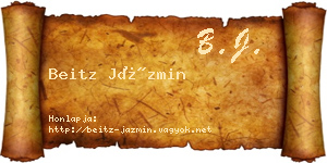 Beitz Jázmin névjegykártya